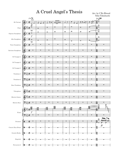 A Cruel Angel's Thesis (Sheet Music Version)