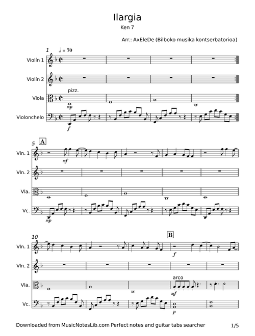 Ilargia – Ken Zazpi for string quartet