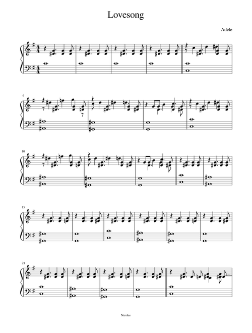Lovesong- Adele Version