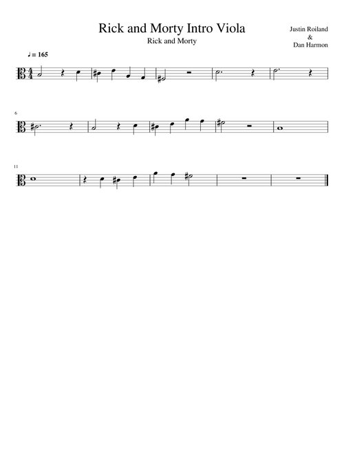 Rick and Morty Intro Viola