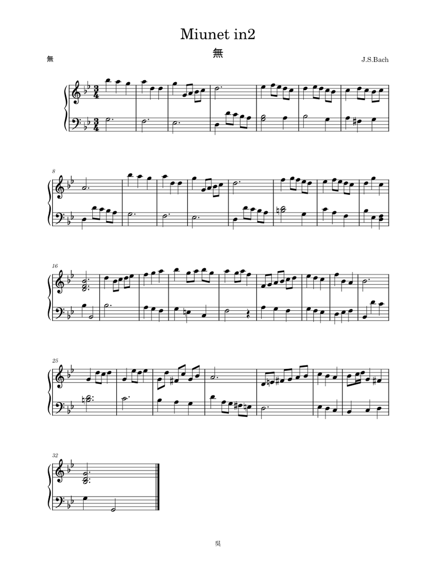 Miunet in2 Sheet music for Piano (Solo) Easy | Musescore.com Miunet in2