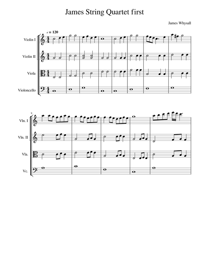 James' String Quartet 9.12.20 - piano tutorial