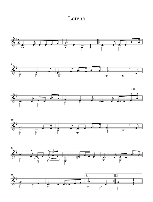 Lorena - American Traditional Song (Arr. Milan Mitic) (Solo Guitar)