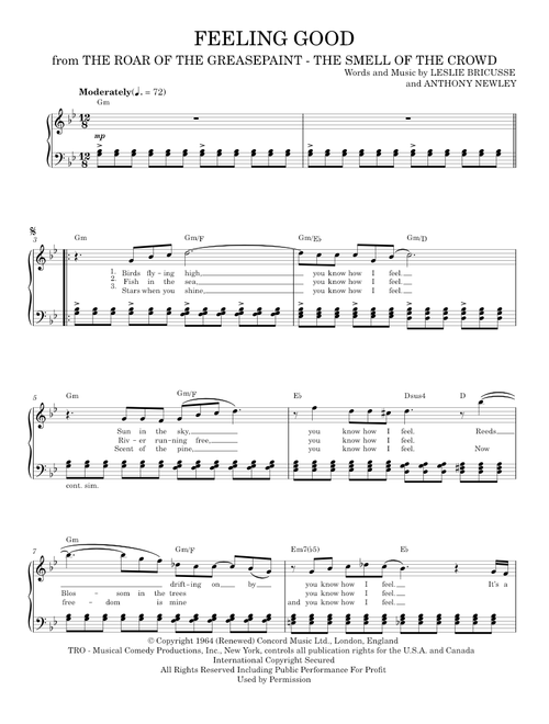 Feeling Good - Michael Bublé, Muse (Easy Piano)