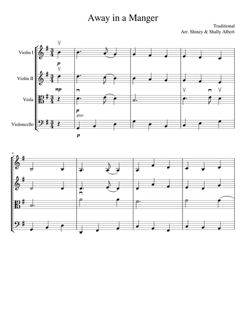 Away in a Manger (String Quartet)