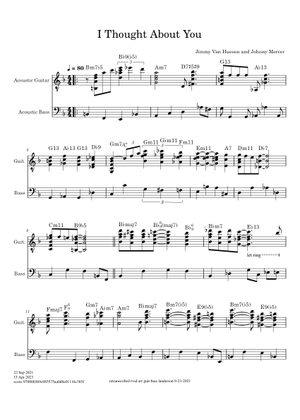 ビッグバンド楽譜「I Thought About You」 無料楽譜】I Thought