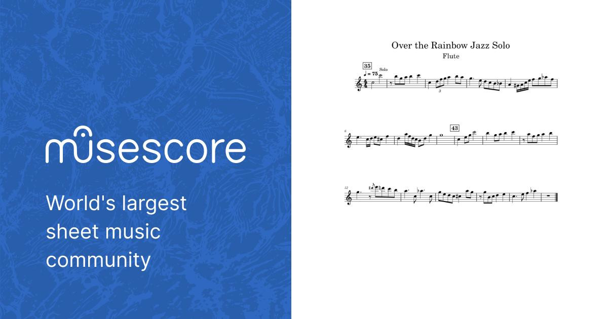 Over the Rainbow Flute Jazz Solo Sheet music for Flute (Solo