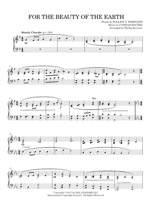 For The Beauty Of The Earth By John Rutter (Download) » Men's Choir Sheet Music