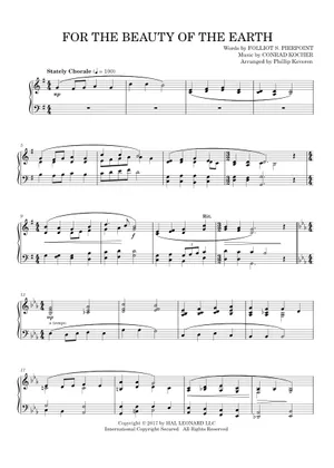 For The Beauty Of The Earth By John Rutter (Download) » Men's Choir Sheet Music