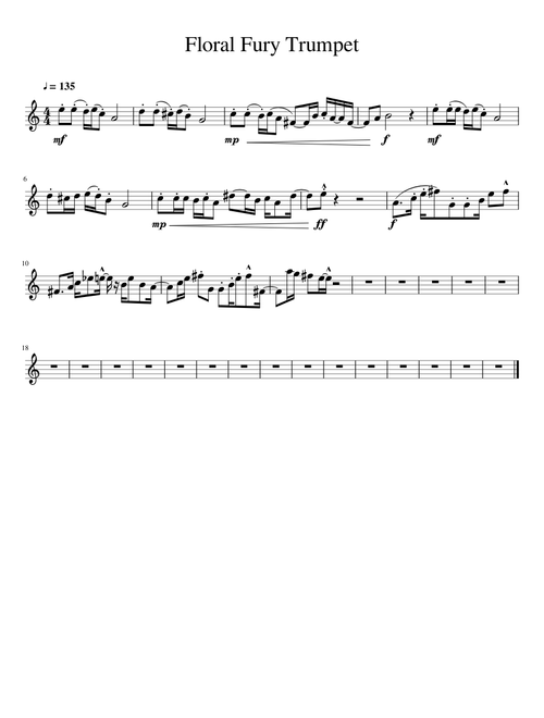 Cuphead Floral Fury Trumpet