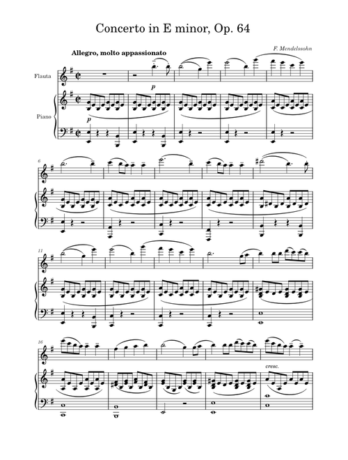 Concerto in E minor Op. 64 – F. Mendelssohn (Flute)