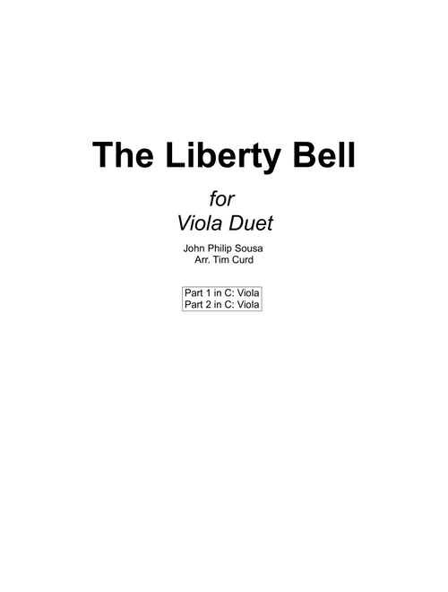 The Liberty Bell for Viola Duet (Arr. Tim Curd) - John Philip Sousa (Viola Duet)