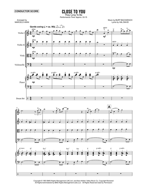(They Long To Be) Close To You (Arr. Marcelo Ianni) - The Carpenters (String Quartet)
