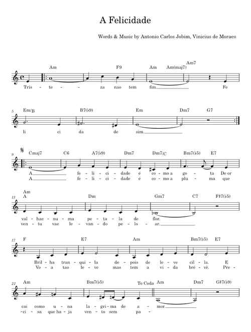 A felicidade - Antônio Carlos Jobim