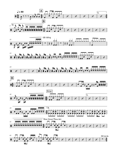 Diệu thay là Chúa ta_drum