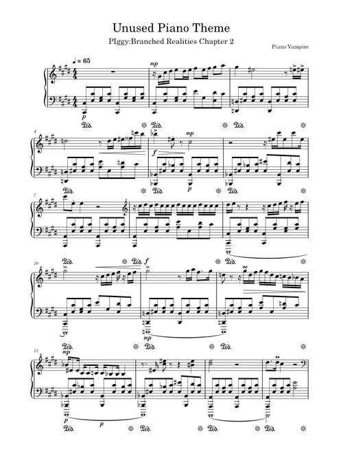 Unused Piano Theme(Piggy Branched Realities Chapter 2) – Piano Vampire
