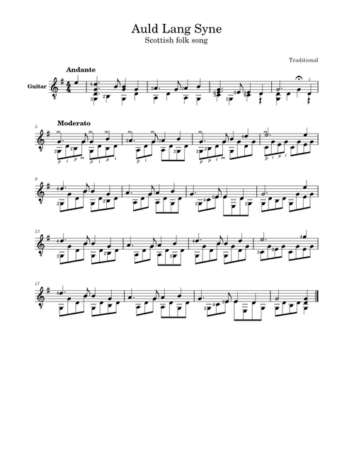 Auld lang syne – Misc Traditional (Scottish folk song)
