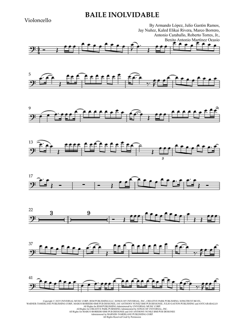 Baile Inolvidable (Arr. Matheus Felix) - Bad Bunny (Cello Solo)