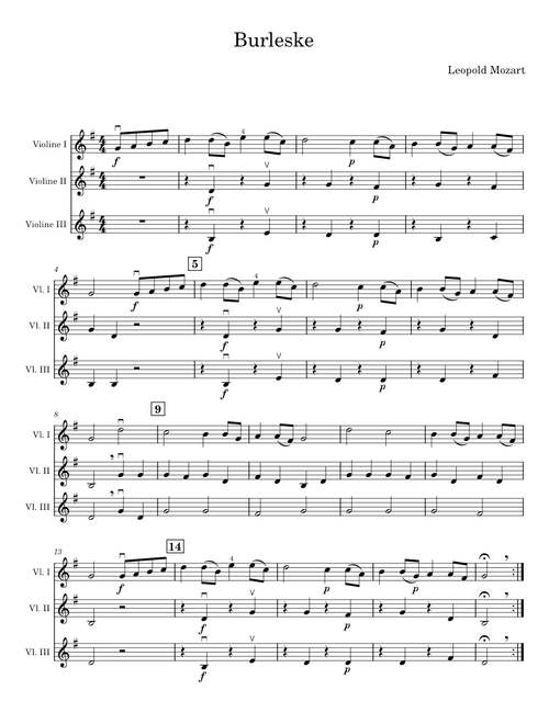 Burleske - Leopold Mozart