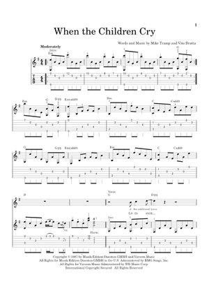 Play Official version of When the children cry Sheet Music by