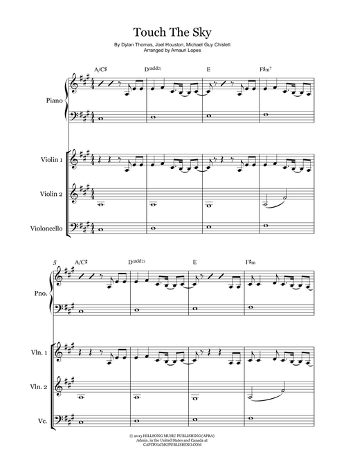 Touch The Sky (Arr. Amauri Lopes) - Hillsong United (Small Ensemble)