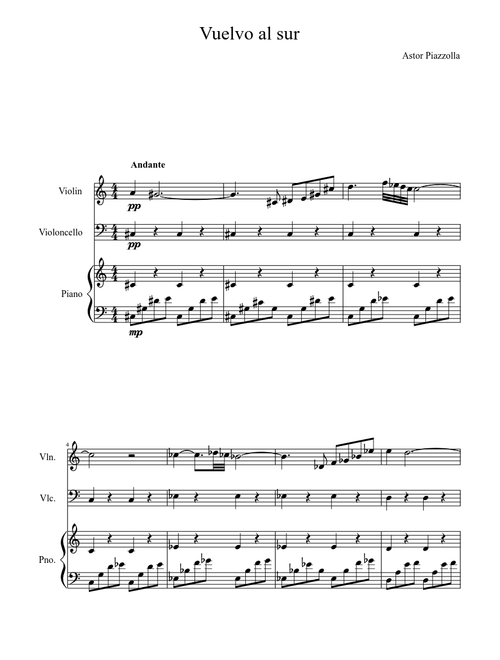 Vuelvo al sur Astor Piazzolla
