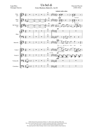 Madame Butterfly Sheet Music for Piano, Flute, Oboe (Mixed Trio