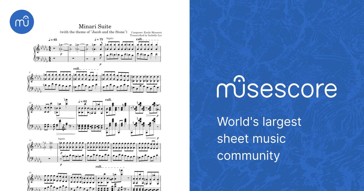 Minari Suite (Jacob and the Stone) Emile Mosseri Minari Suite Sheet music for Piano (Solo