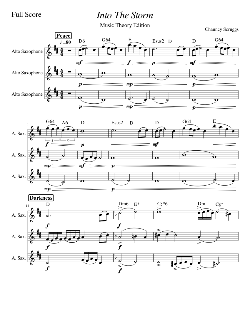 Into The Storm Full Score MT Edition Sheet Music with Chords