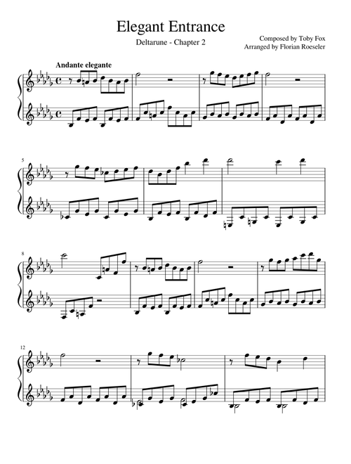 Elegant Entrance – Toby Fox