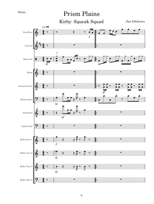 Prism Plains (Kirby: Squeak Squad) - Transcribed Score