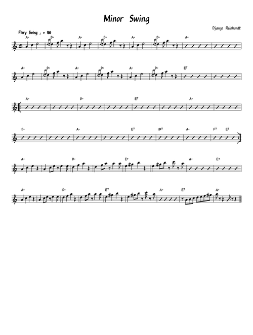 Minor Swing Lead Sheet