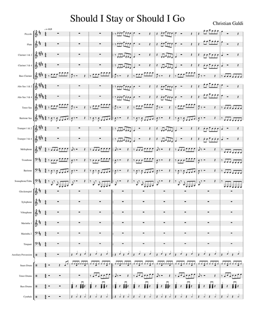 Should I Stay or Should I Go by "The Clash" (Stand Tune) (Pep Band)