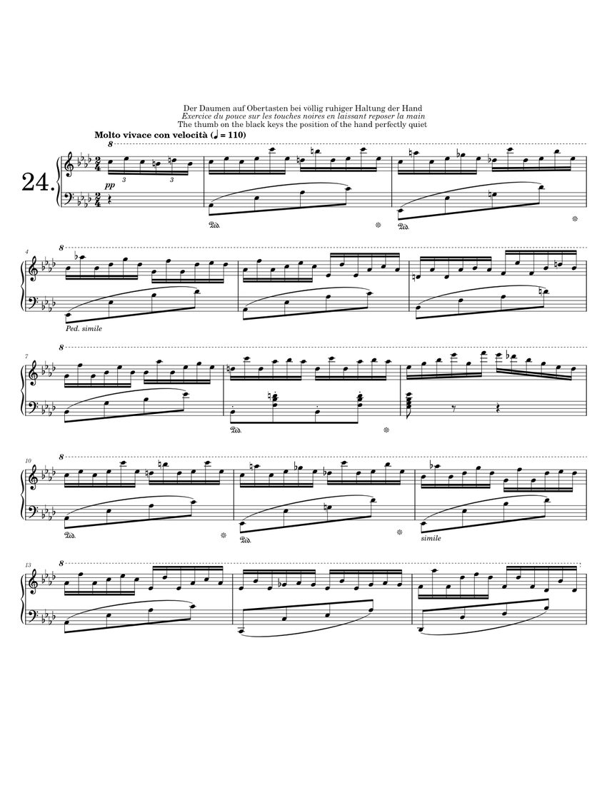 Die Kunst der Fingerfertigkeit, Op. 740 No. 24 Sheet music