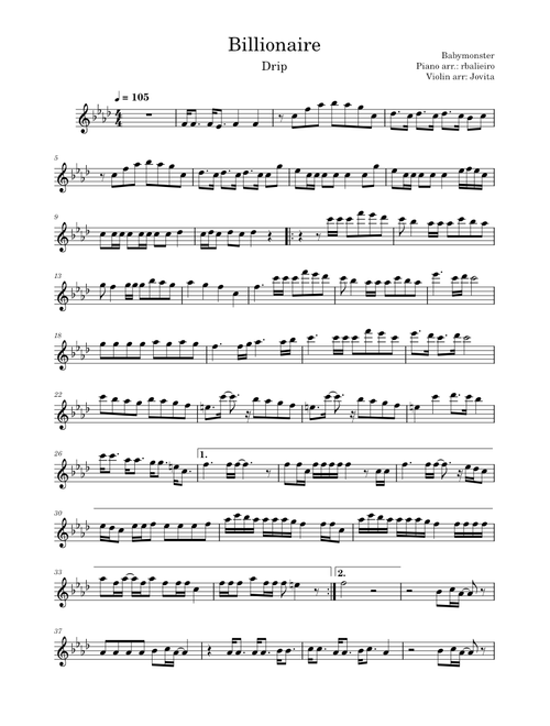 Billionaire (Babymonster) violin