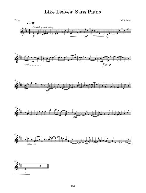 Like Leaves: Sans Piano