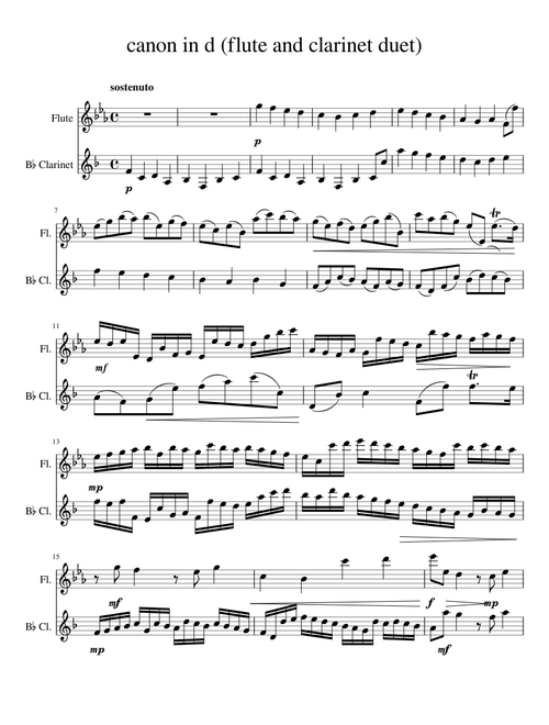 canon in d (flute and clarinet duet)