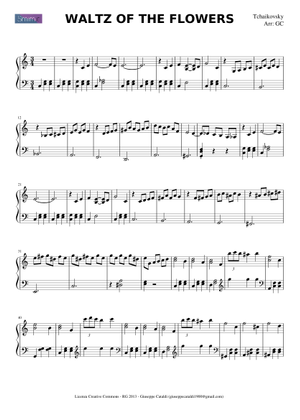 Waltz of the Flowers for Horn Quartet Sheet Music for French horn