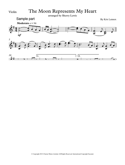 The Moon Represents My Heart (Arr. Sherry Lewis) - Kris Lennox (Violin Solo)