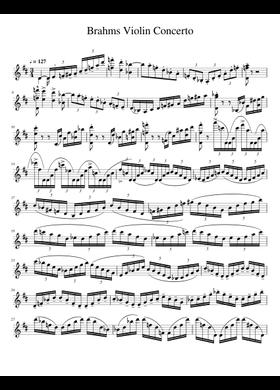 Free Violin Concerto, Op.77 by Johannes Brahms sheet music