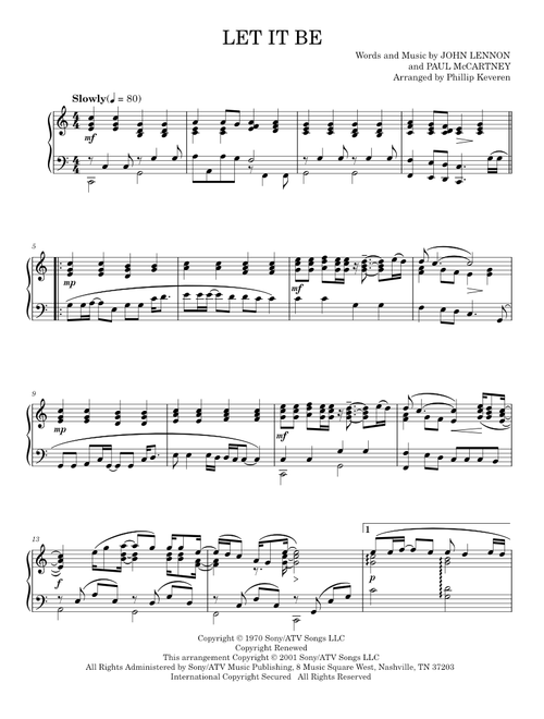 Let it be - The Beatles (Piano Solo)