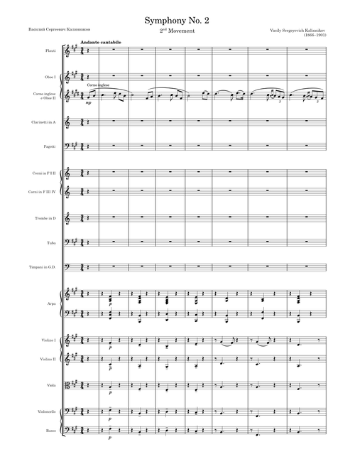 Symphony No. 2 in A Major, 2nd Movement – Kalinnikov