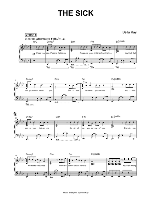 The Sick - Bella Kay (Piano)