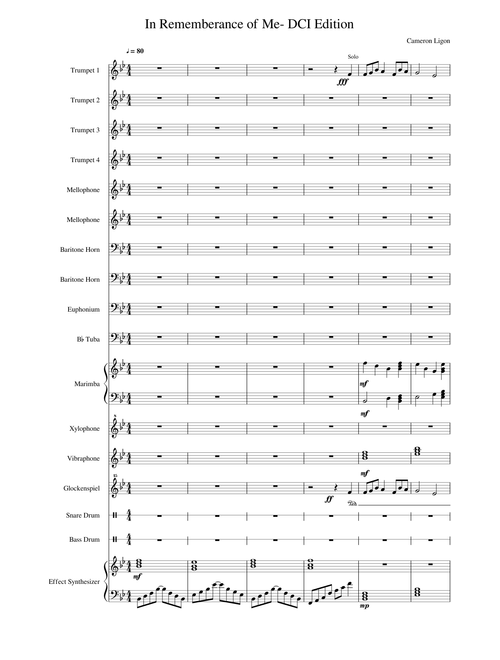 In Remembrance of Me - DCI Version *Update 8/11/15*