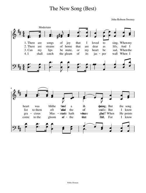 There are songs of joy that I loved to sing - John Robson Sweney