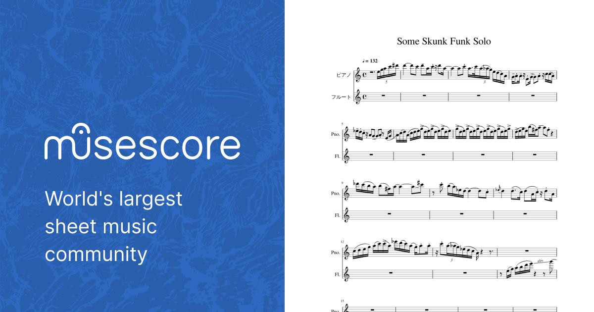 Some Skunk Funk Solo Sheet music for Piano, Flute (Solo