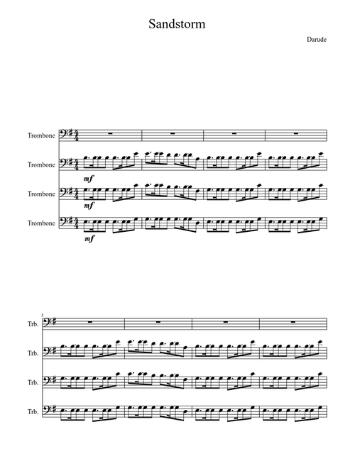 Darude - Sandstorm on trombones