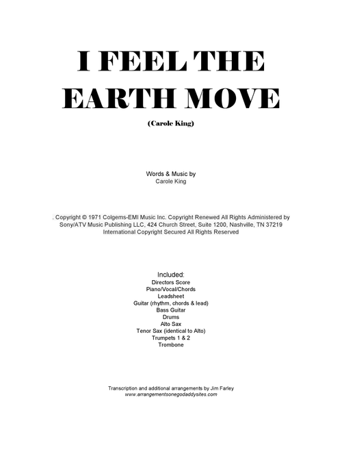 I Feel The Earth Move (Arr. Jim Farley) - Carole King (Large Ensemble)
