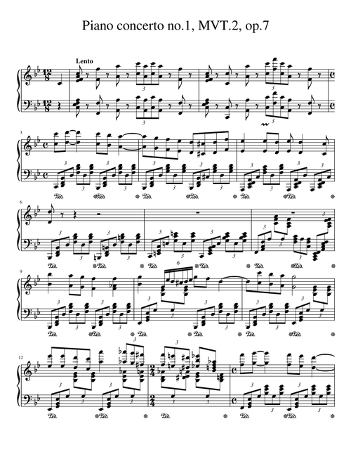 Piano concerto no.1, MVT.2, op.7