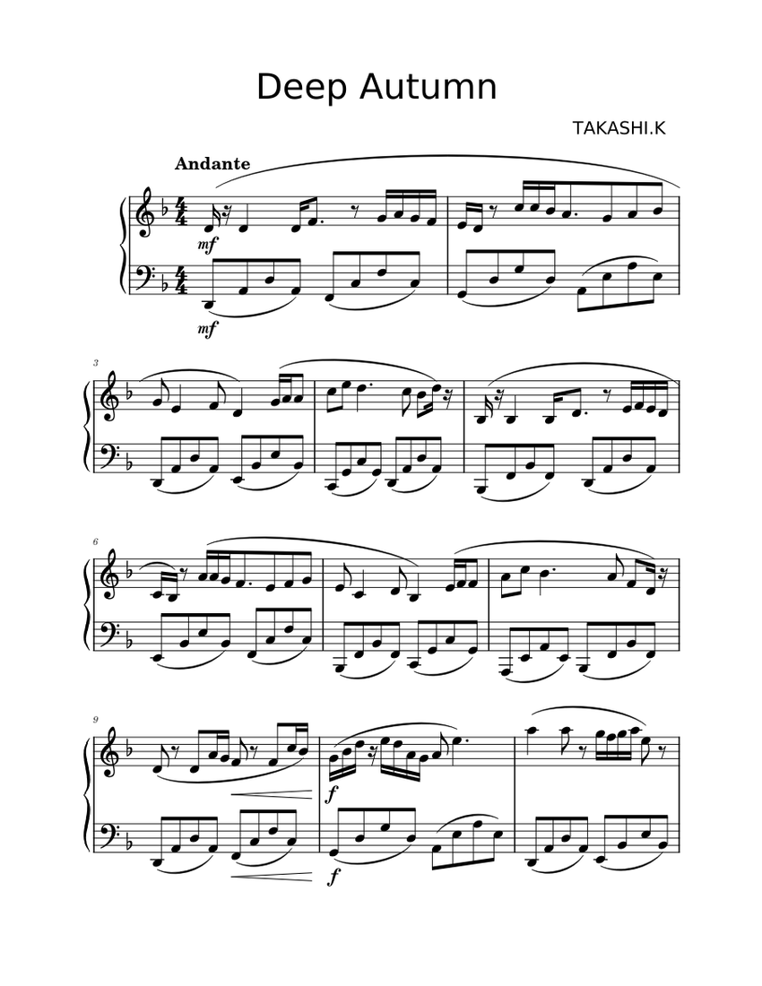 Deep Autumn Sheet Music For Piano Solo Musescore deep-autumn-sheet-music-for-piano-solo-musescore
